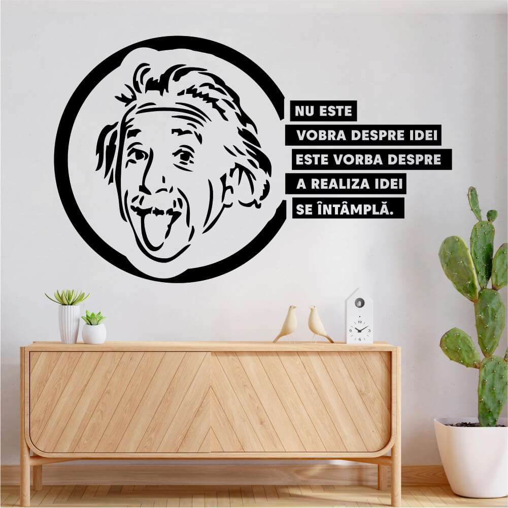 Sticker perete Albert Einstein Citat