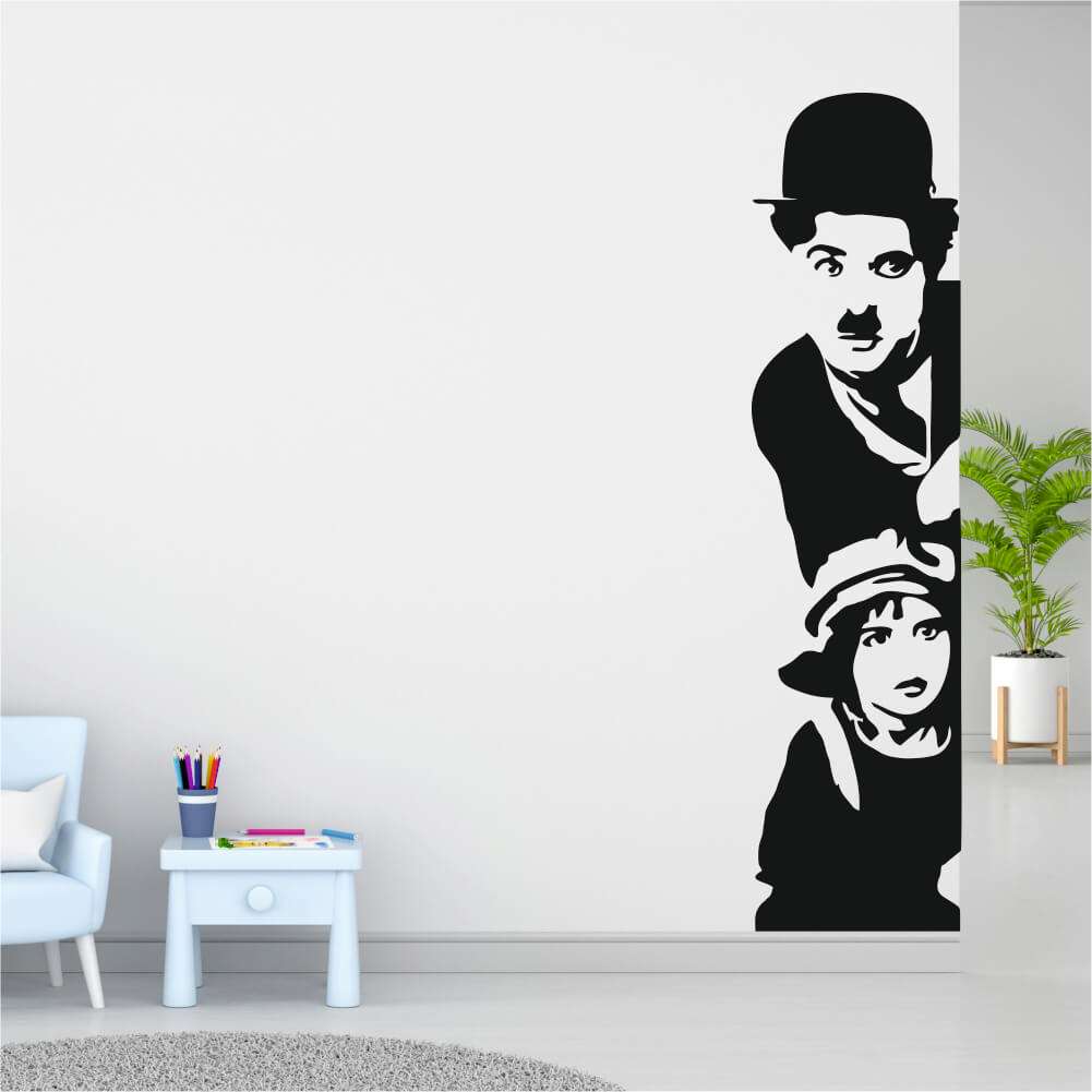 Sticker perete silueta Charlie Chaplin wallsign