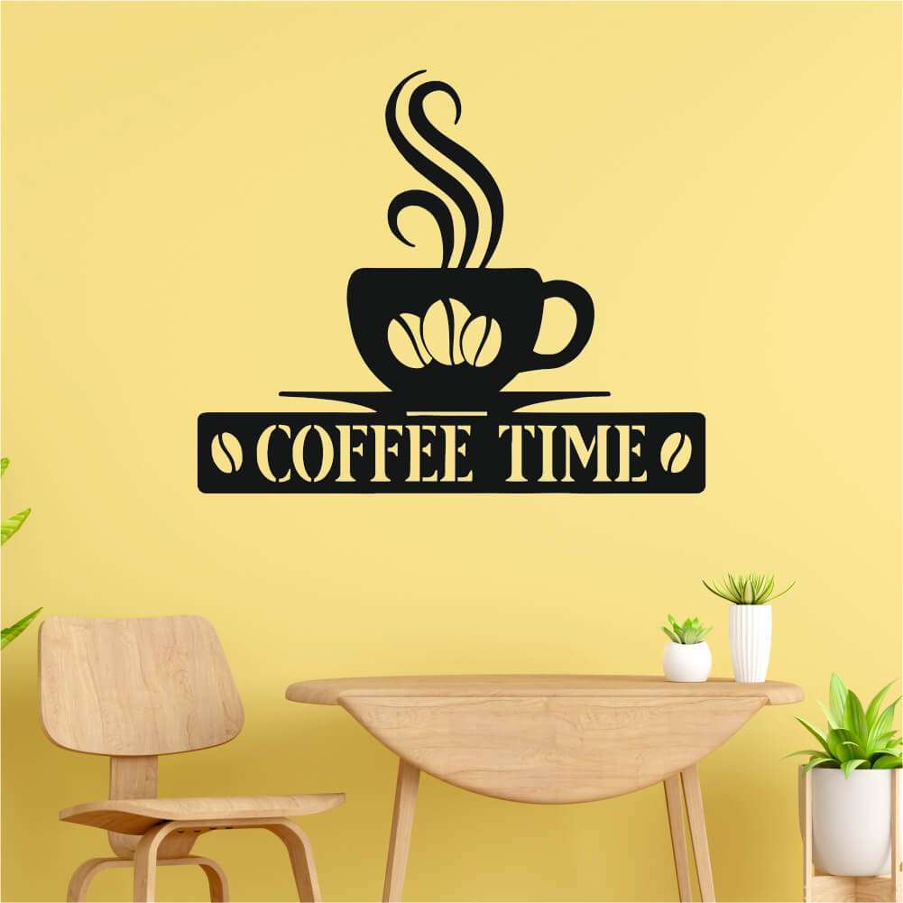 Sticker perete silueta Coffee Time