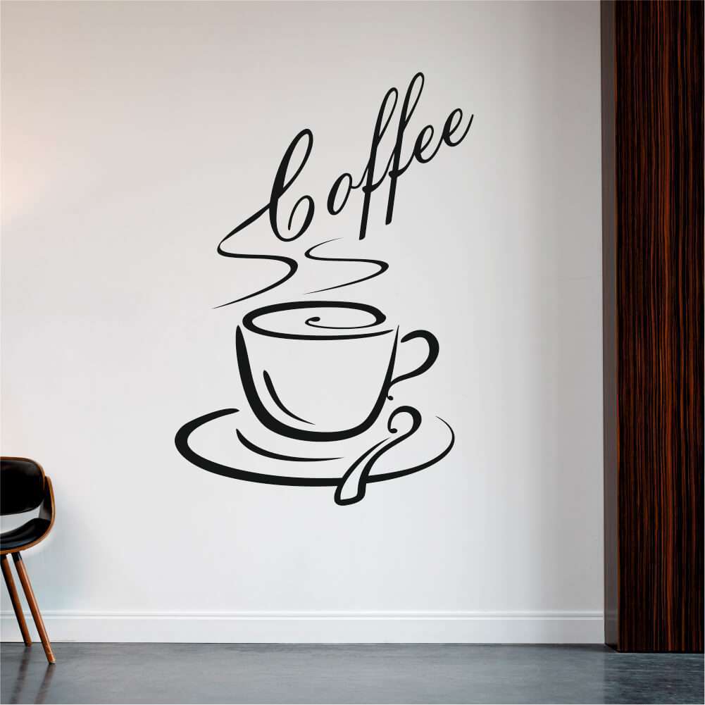 Sticker perete silueta Coffee