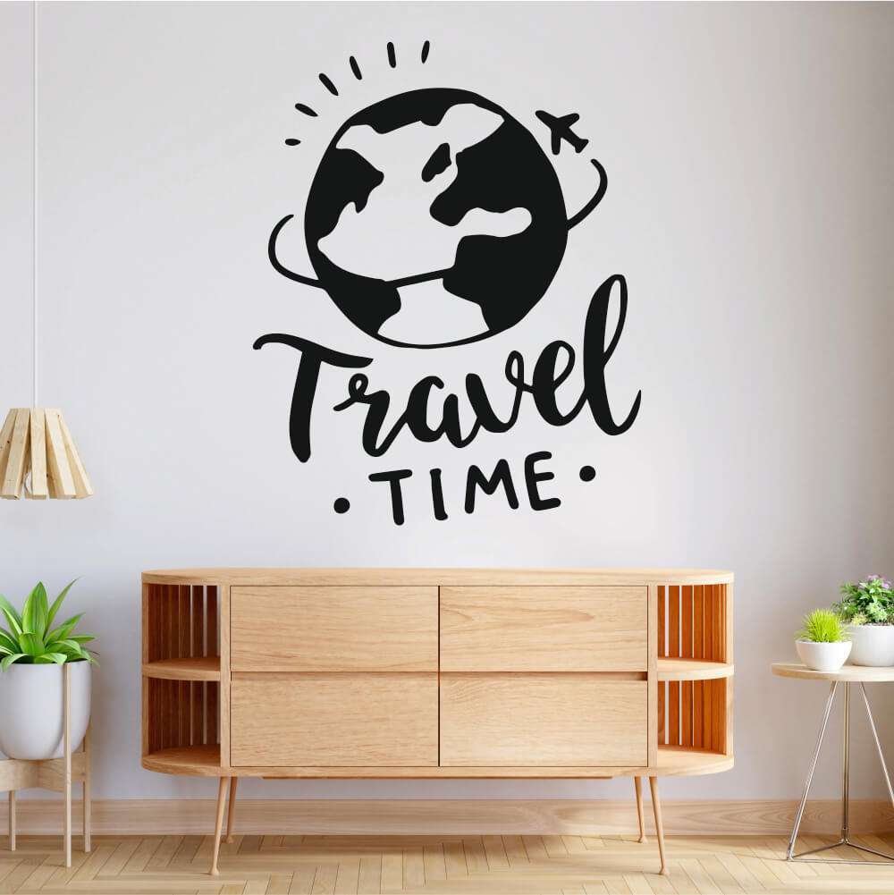 Sticker perete silueta Travel Time
