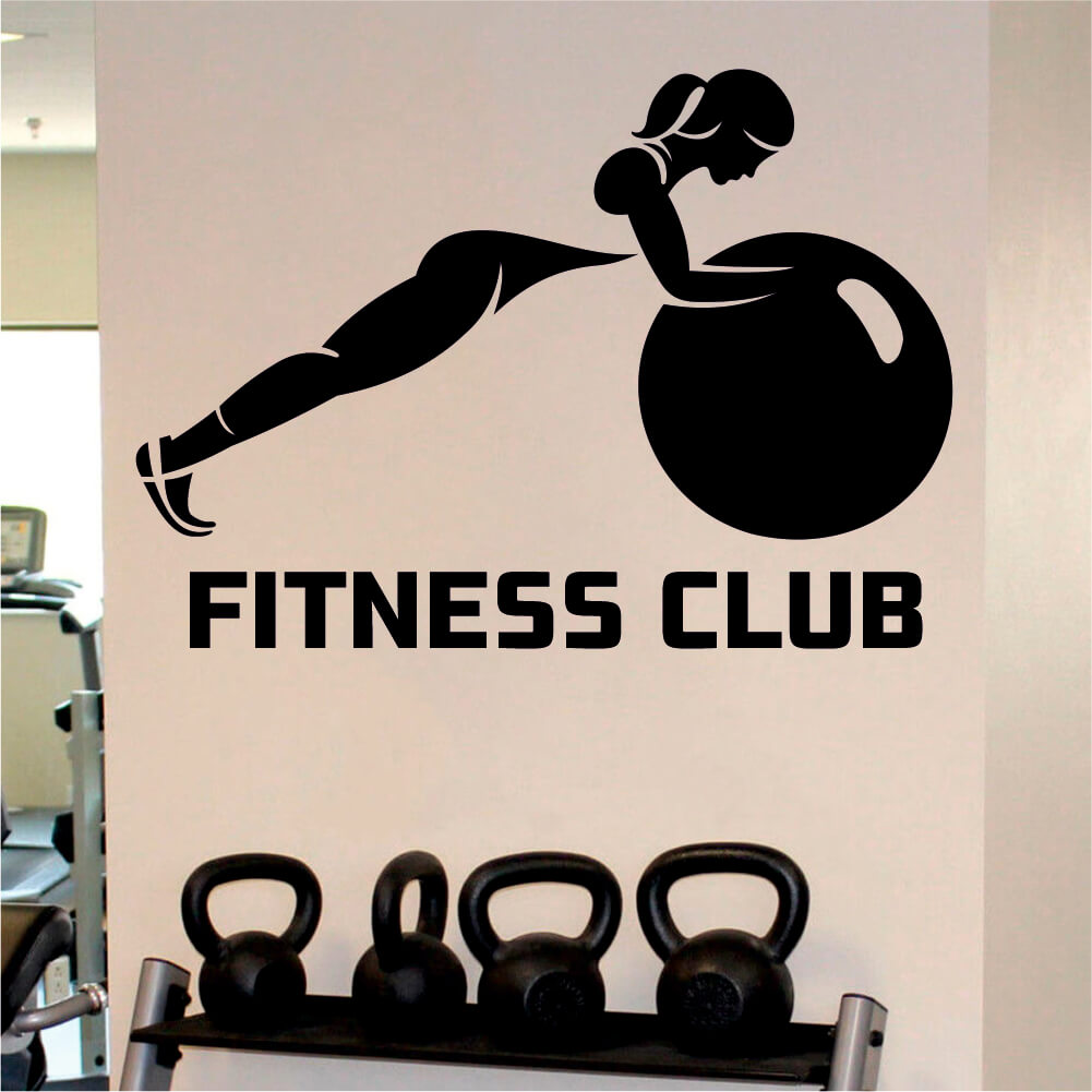 Sticker perete siluetă Fitness club