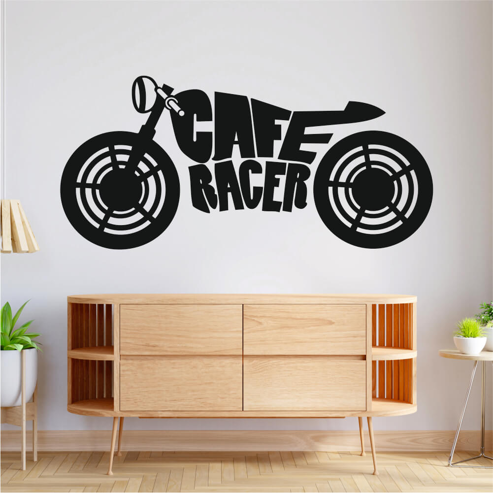 Sticker perete siluetă Motocicletă Cafe Racer