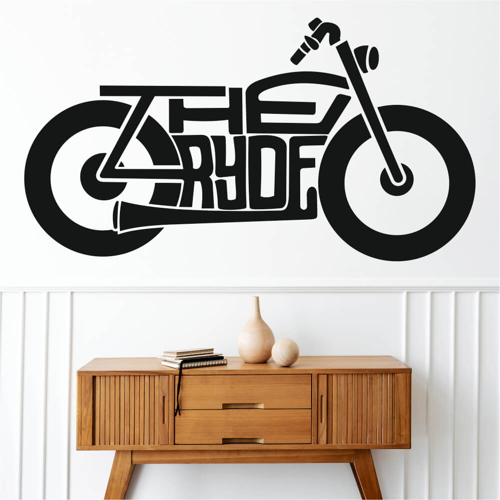 Sticker perete siluetă Motocicletă The Ryde