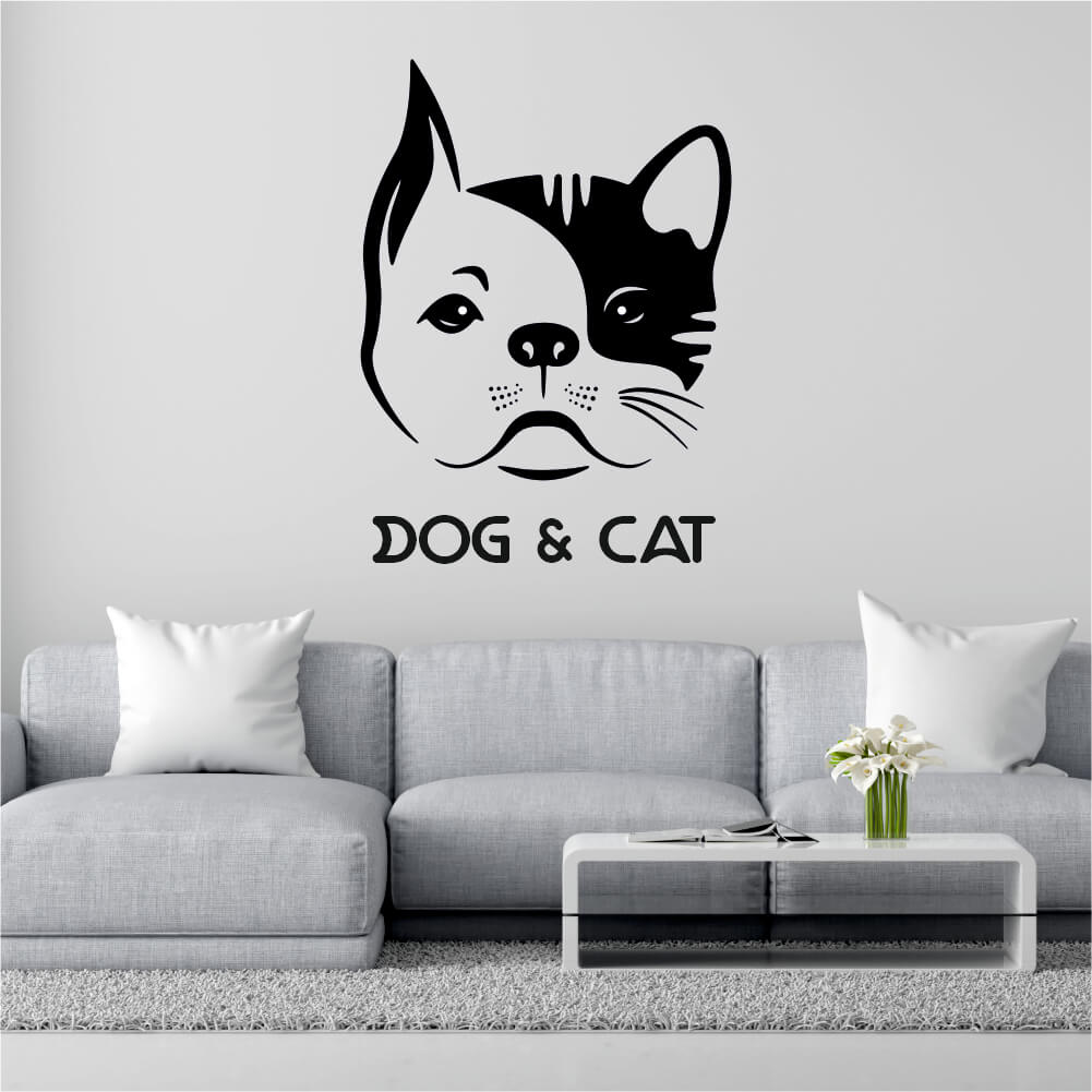 Sticker perete siluetă DOG & CAT