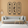 Sticker perete siluetă Hieroglife egiptene