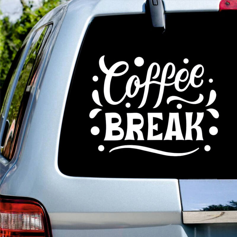 Sticker auto Coffee Break