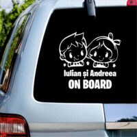Sticker auto Copii nume copii On Board WallSign Stickere decorative