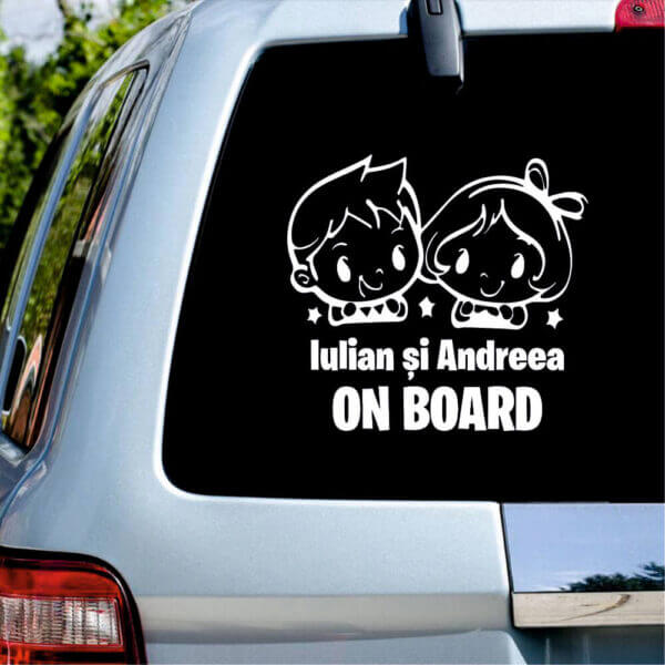 Sticker auto Copii nume copii On Board WallSign Stickere decorative