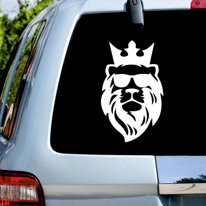 Sticker auto Leon King