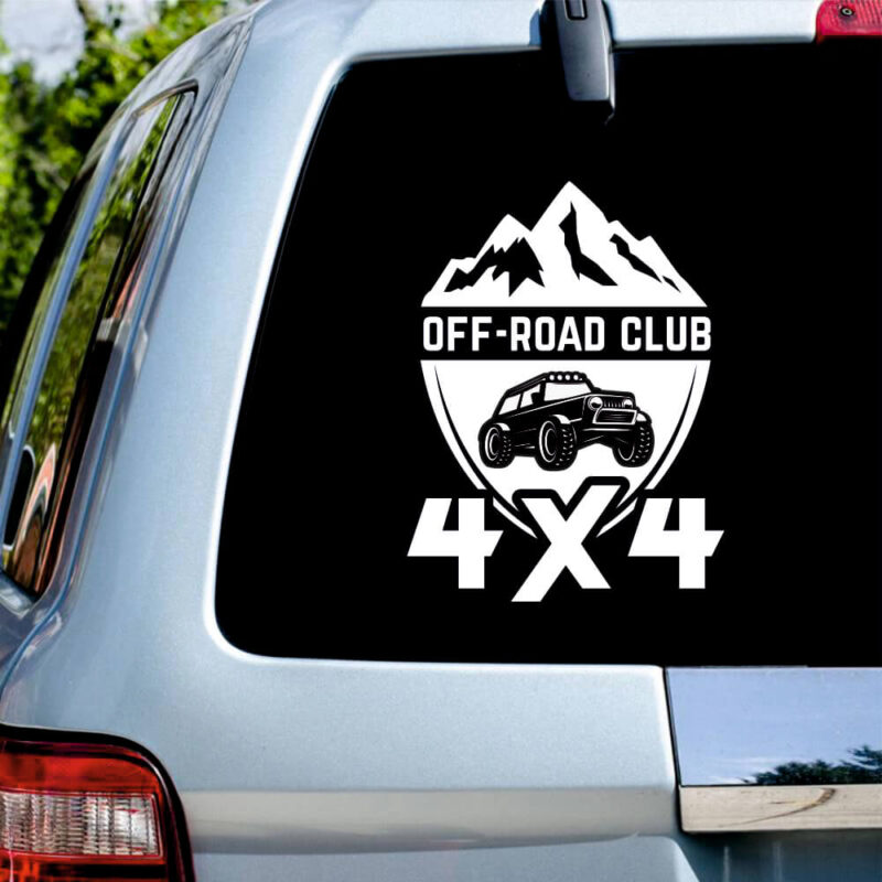Sticker auto OFF-ROAD CLUB 4X4