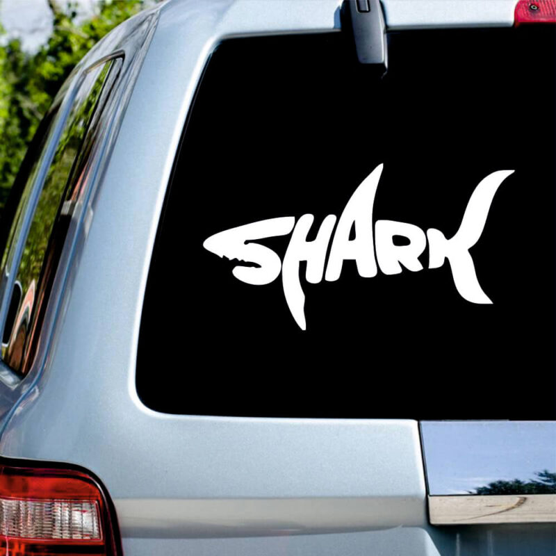 Sticker auto Shark