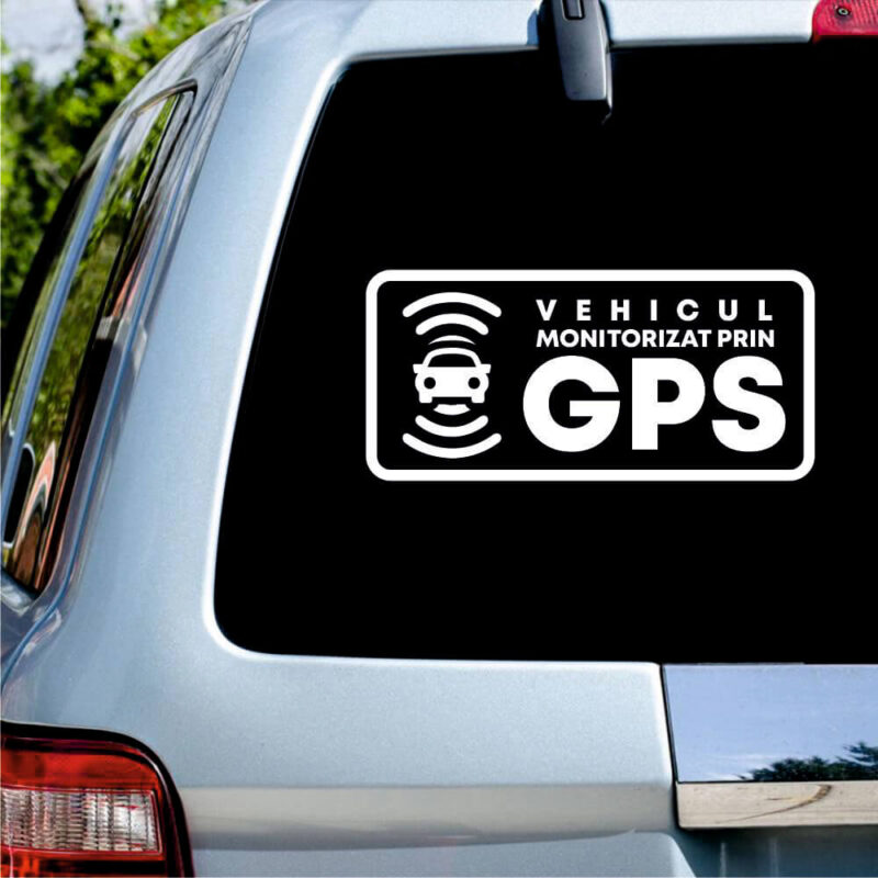 Sticker auto - Vehicul monitorizat prin GPS