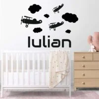 Sticker perete - Avioane clasice cu nume