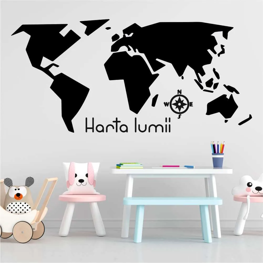 Sticker perete - Harta lumii abstractă