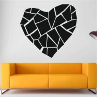 Sticker perete siluetă - Inimă frântă