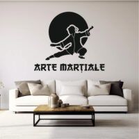 Sticker perete siluetă - Arte marțiale - Fată