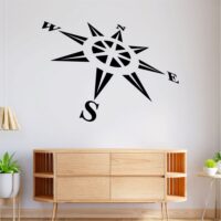 Sticker perete siluetă - Busolă N - S - E - W