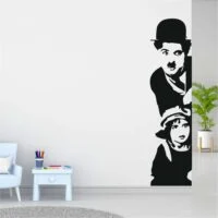 Sticker perete siluetă Charlie Chaplin