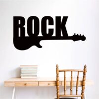 Sticker perete siluetă - Chitară ROCK