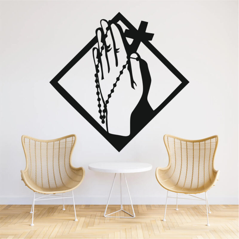 Sticker perete siluetă - Crucifix