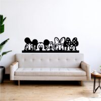 Sticker perete siluetă - Familia Mickey Mouse