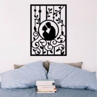 Sticker perete siluetă - Felicitare de nuntă - Tablou