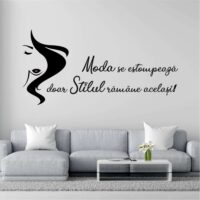 Sticker perete siluetă Femeie modă