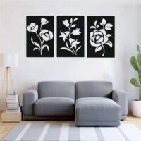 Sticker perete siluetă - Flori