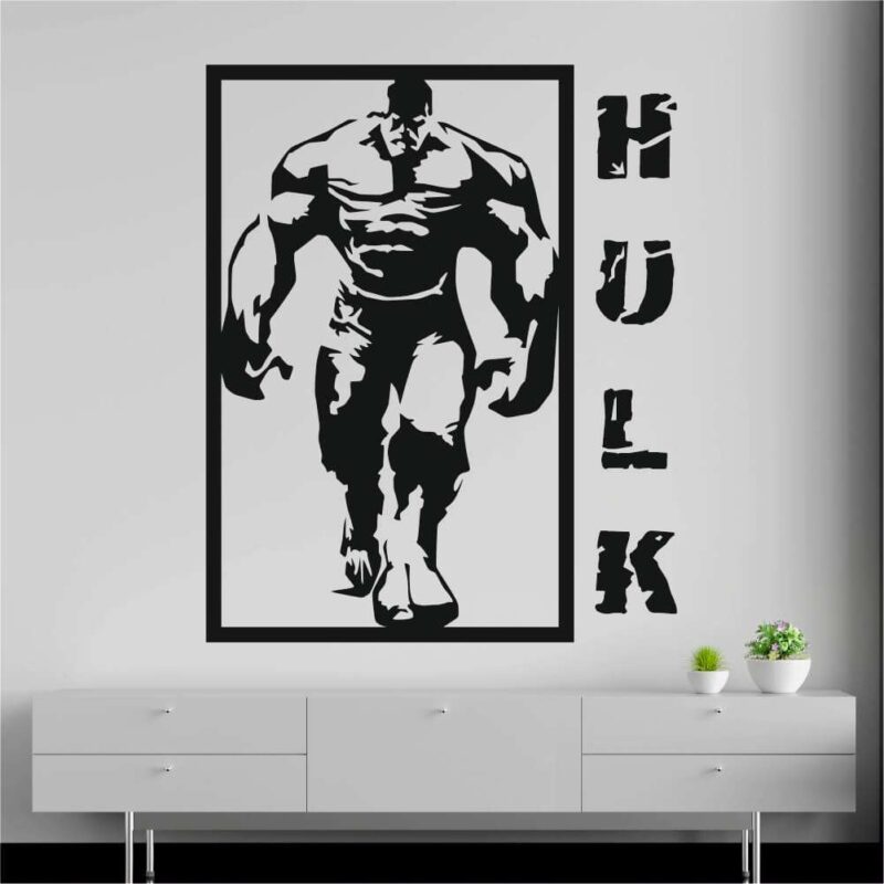 Sticker perete siluetă - HULK - Tablou