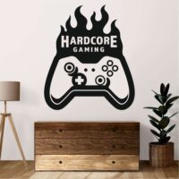 Sticker perete siluetă - Hardcore Gaming