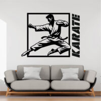 Sticker perete siluetă - Karate Bărbat - Formă Tablou