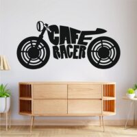 Sticker perete siluetă - Motocicletă Cafe Racer