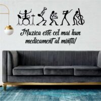 Sticker perete siluetă - Muzicieni