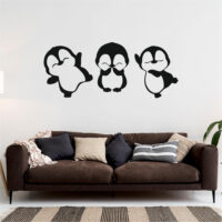 Sticker perete siluetă - Pinguini
