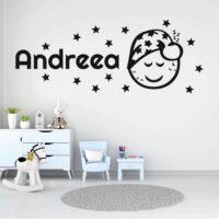 Sticker perete siluetă - Piticul somnorilă cu nume