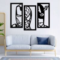 Sticker perete siluetă - Tablou SUPER EROI