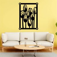 Sticker perete siluetă - Tablou lalele