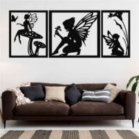 Sticker perete siluetă - Tablou zână