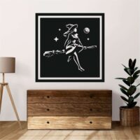 Sticker perete siluetă - Vrăjitoare tablou