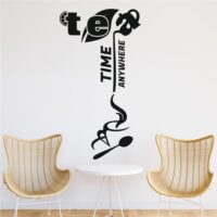 Sticker perete siluetă - tea TIME ANYWHERE