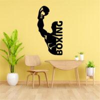 Sticker perete siluetă – Boxing – Bărbat pe jumătate