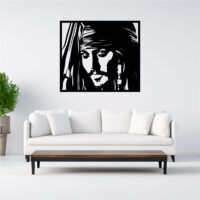 Sticker perete siluetă – Căpitanul Jack Sparrow