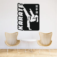 Sticker perete siluetă – Karate - Fată - Formă Tablou