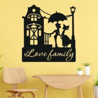 Sticker perete siluetă – Love family