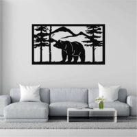 Sticker perete siluetă - Tablou urs