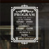 Sticker program de functionare in chenar forma regala WallSign Stickere Decorative