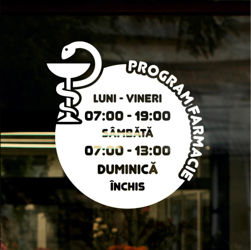 Sticker program farmacie - Formă circulară