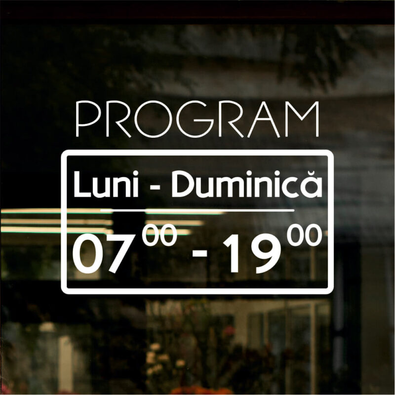 Sticker program de funcționare elegant cu chenar