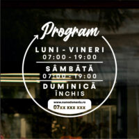 Sticker program de funcționare tip cerc modern WallSign